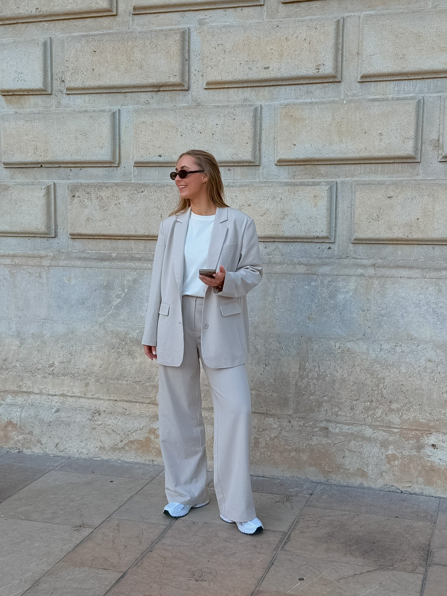 PCKAMIL Trousers - Silver Lining